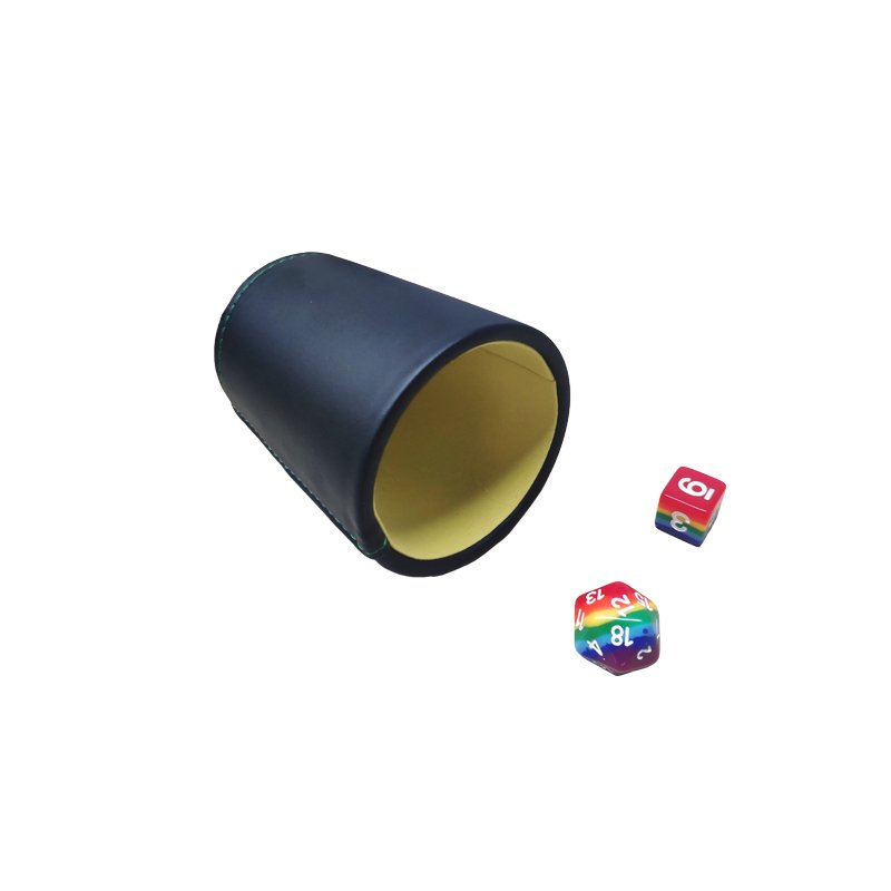 Wholesale Custom Logo PU Leather Dice Cup Tablett Holder Bar KTV Entertainment Dice Cup Party