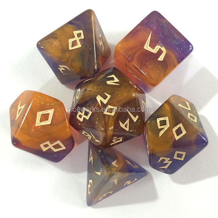 Dragon Insert Plastic Dice Games Custom DND Dice Set