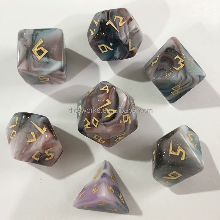 Dragon Insert Plastic Dice Games Custom DND Dice Set