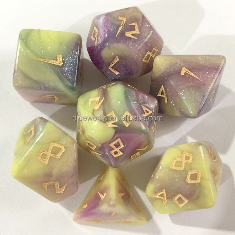 Dragon Insert Plastic Dice Games Custom DND Dice Set