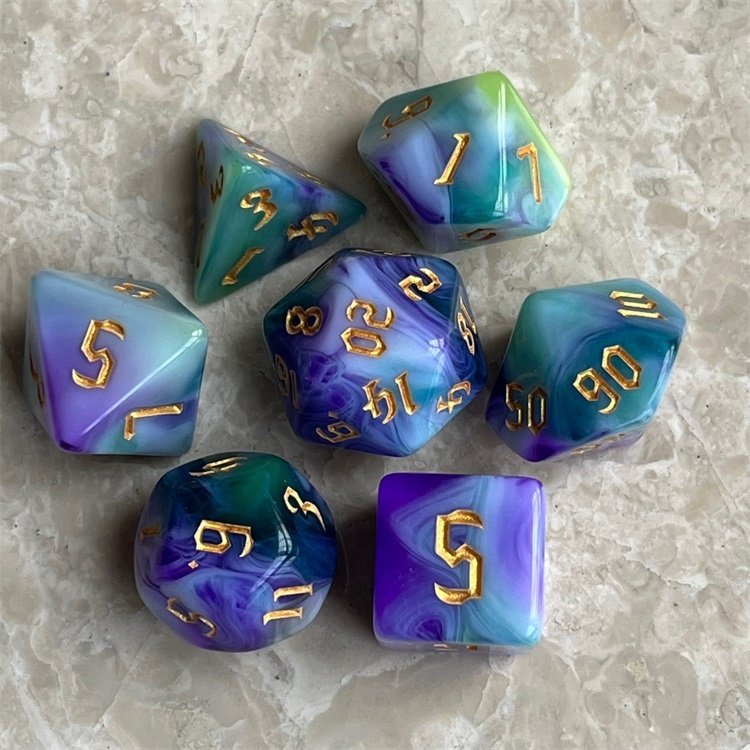 4 Mixed Colors Cacho Dice Game Set Acrylic Polyhedral DND Dice for Outdoor Board Games