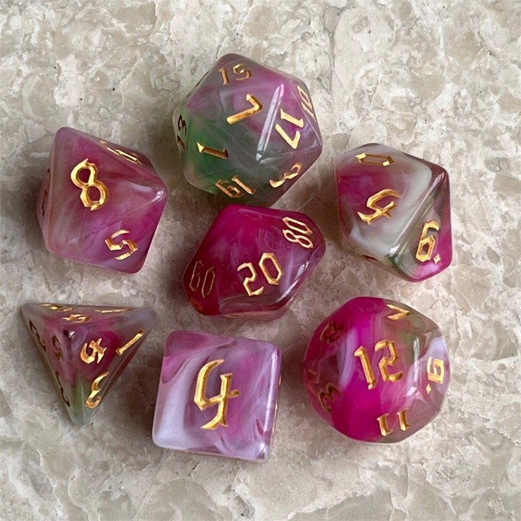 4 Mixed Colors Cacho Dice Game Set Acrylic Polyhedral DND Dice for Outdoor Board Games