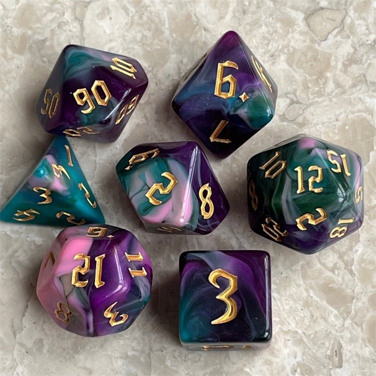 4 Mixed Colors Cacho Dice Game Set Acrylic Polyhedral DND Dice for Outdoor Board Games