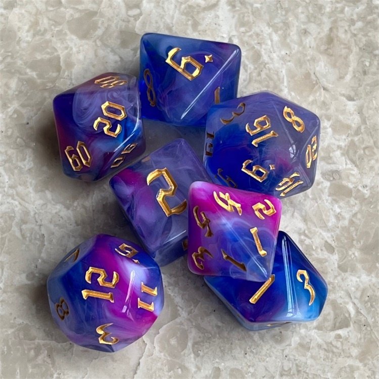 4 Mixed Colors Cacho Dice Game Set Acrylic Polyhedral DND Dice for Outdoor Board Games