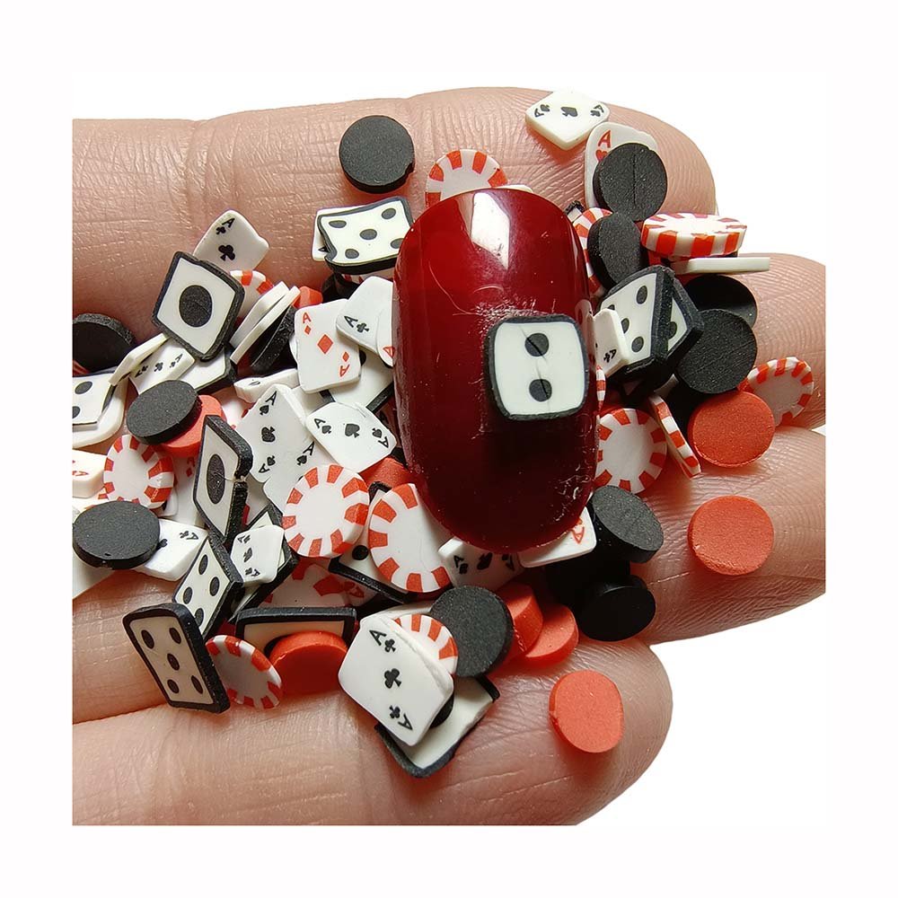 Dices Playing Games Polymer Clay for DIY Crafts 5mm Plastic Klei Mud Particles Dice 1-6 Numbers Slices