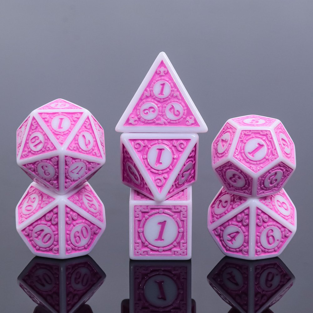 HD Dice Brand Game Equipments Dice Magic Purple 7 pcs Polyhedral acrylic dice set For Board Game
