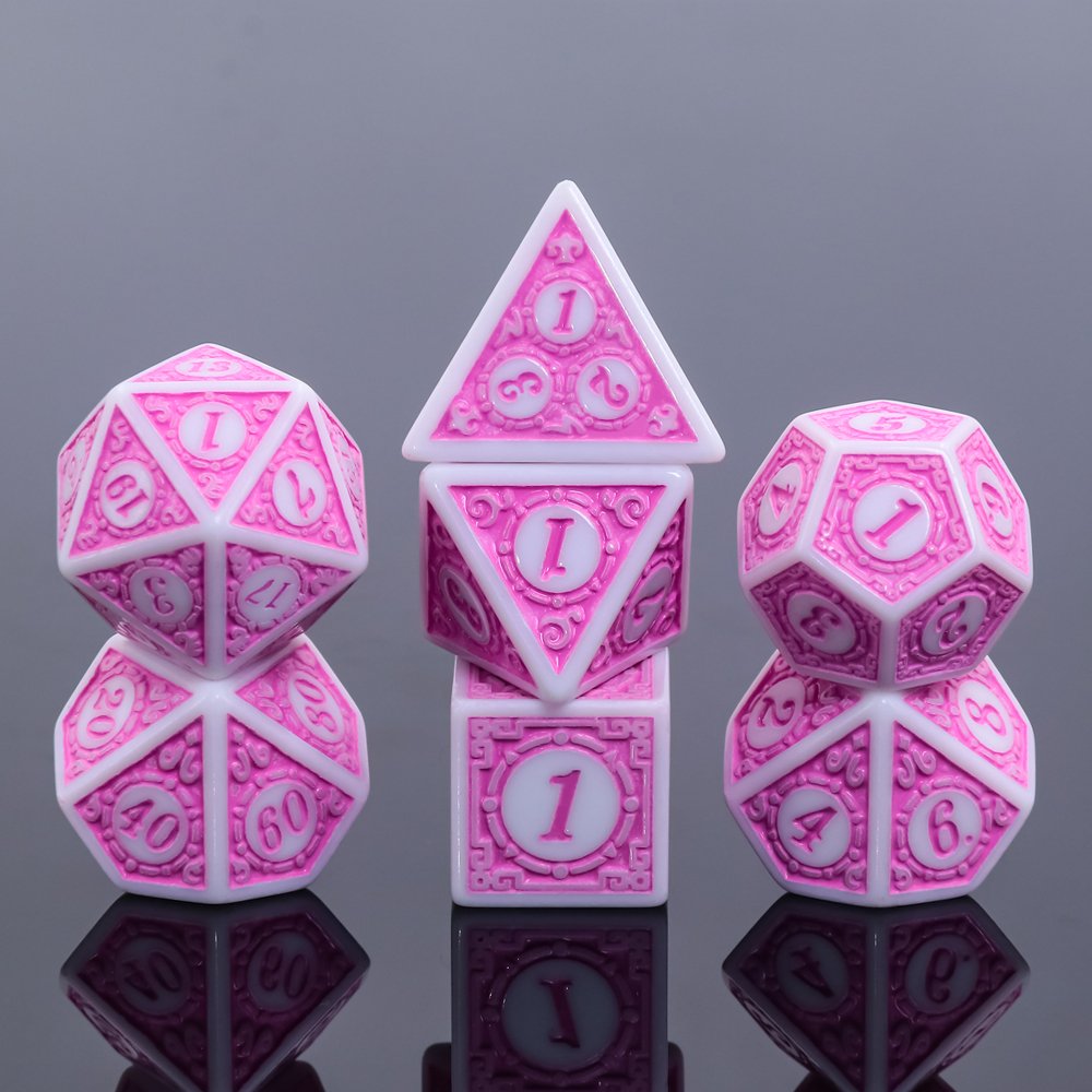 HD Dice Brand Game Equipments Dice Magic Purple 7 pcs Polyhedral acrylic dice set For Board Game
