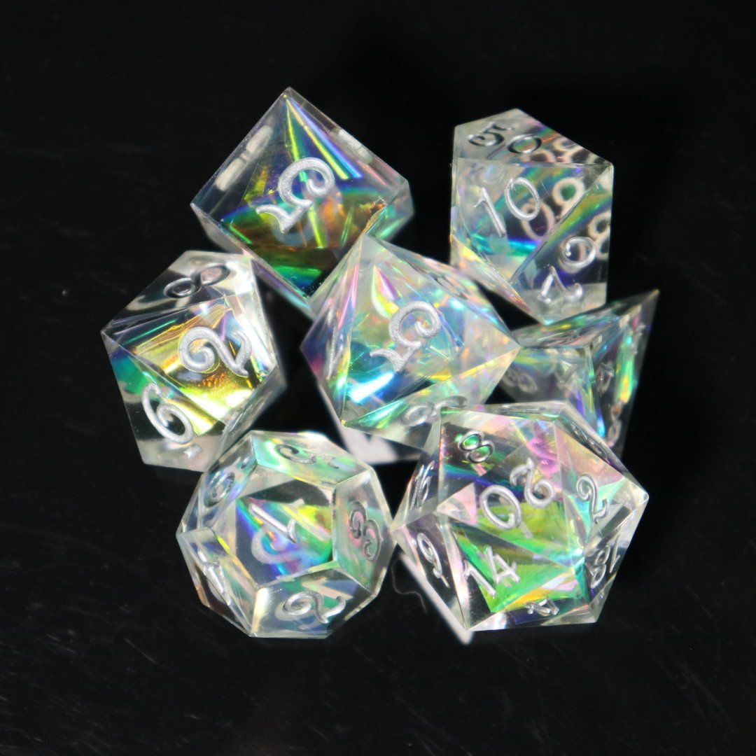 Wholesale Customized High Quality Resin Dice Set Colorful with Numbers for DND Game