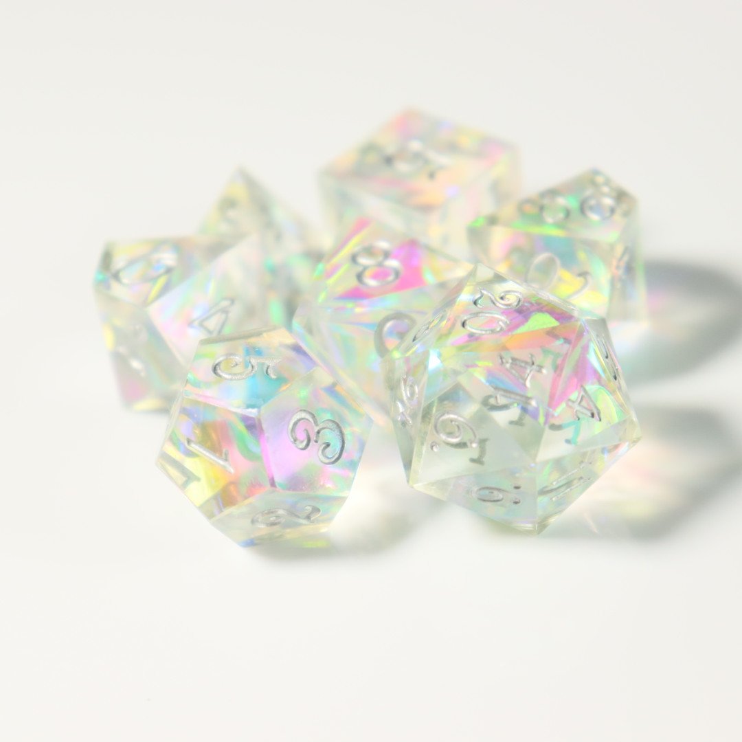 Wholesale Customized High Quality Resin Dice Set Colorful with Numbers for DND Game
