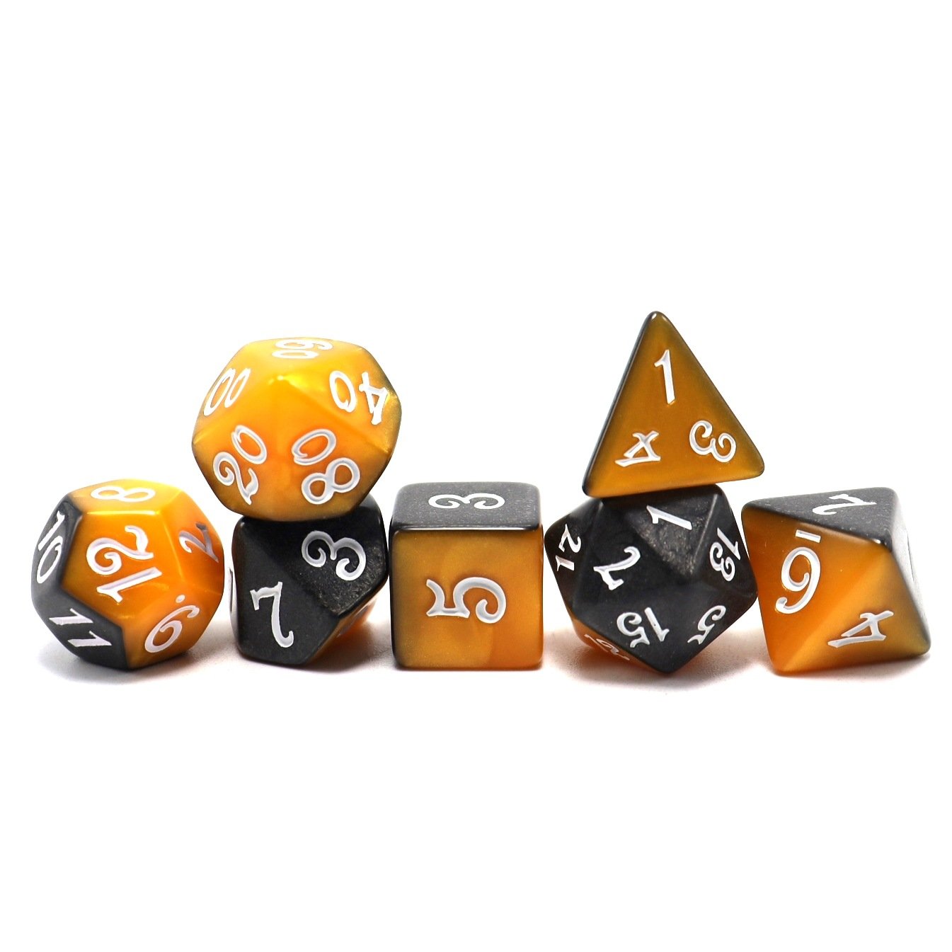 Two-Color Layered Dice Set Seven-Piece Set Of Acrylic Dnd Dice Polyhedral Custom Game Rpg Dnd Dice Set