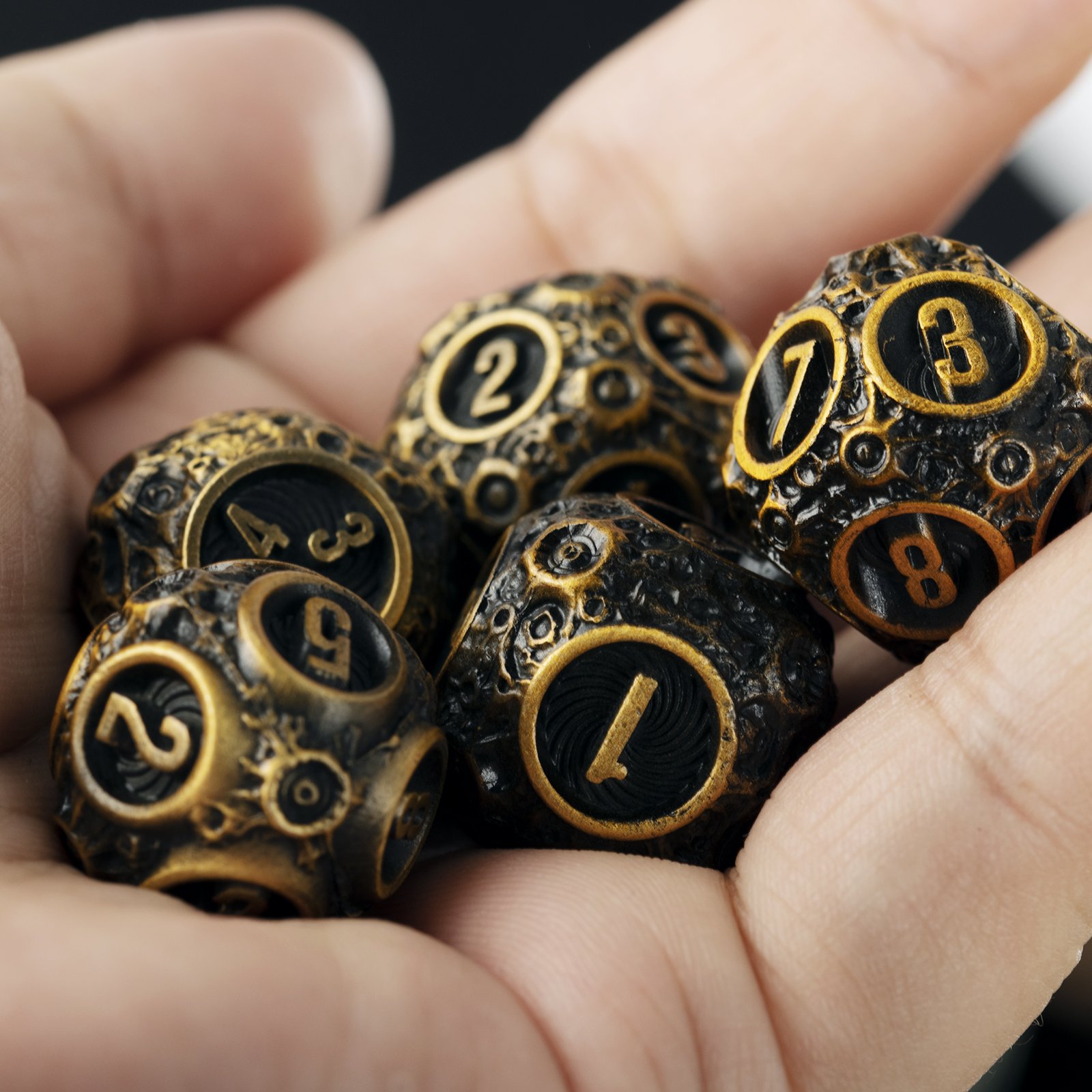Manufactory New product factory wholesale custom logo D&D rpg dice Metal Dice Set 7PCS Dungeons and Dragons DND Metal Dice