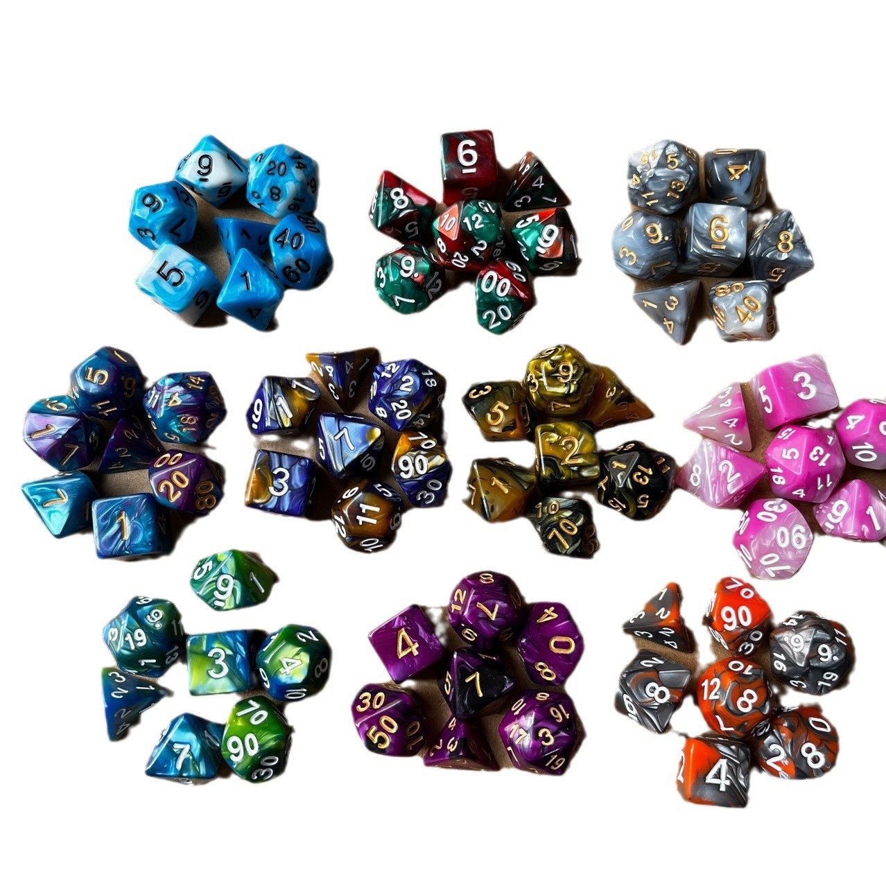 70pcs Dungeons And Dragons TTRPG Rgp Board Games custom dice set with box