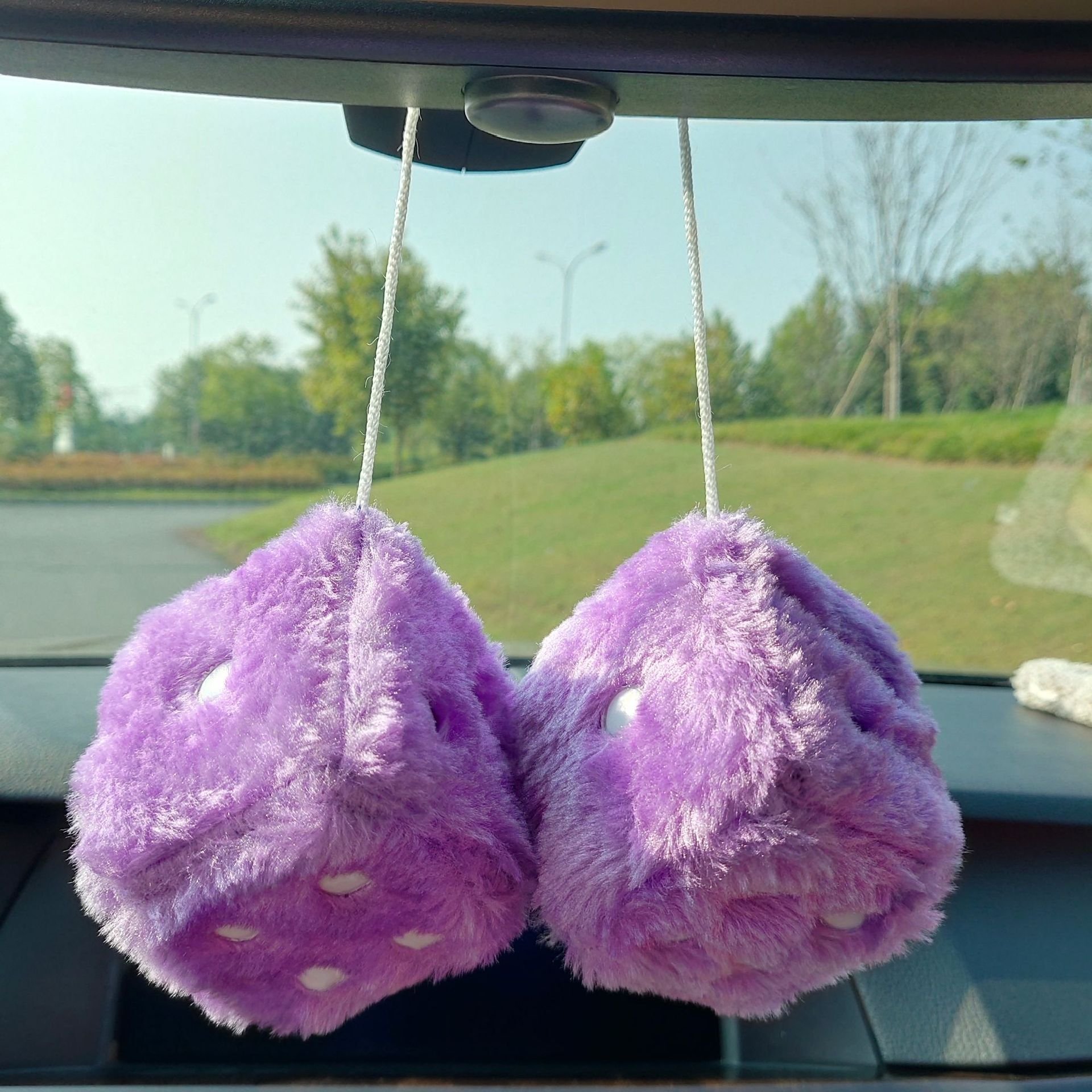 CPC CE Wholesale Hot Sale Hanging Toy Hot Stamping Dot Dice OEM/ODM Car Decoration Hanging Plush Customized Logo Unisex