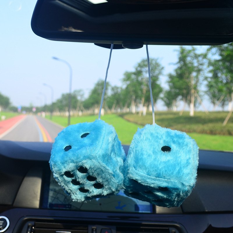 CPC CE Wholesale Hot Sale Hanging Toy Hot Stamping Dot Dice OEM/ODM Car Decoration Hanging Plush Customized Logo Unisex