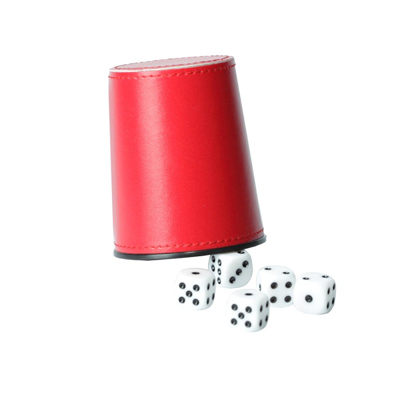 Promotion Item Custom PU Leather Dice Cup dados Holder Bar KTV Entertainment Dice Cup Party Family Game Supplies