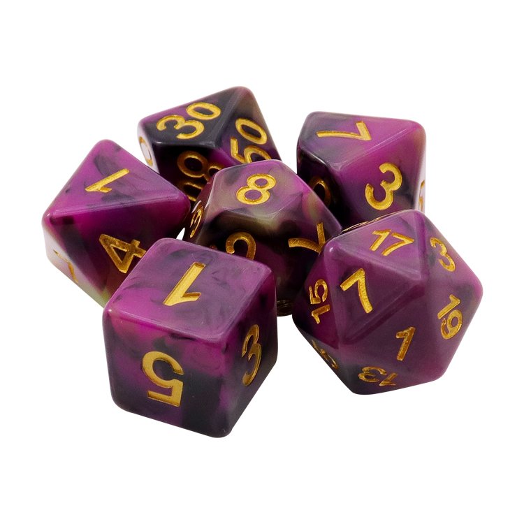 Custom Stone DND Dice Set Natural Gemstone Color Number Dice Handmade D&D Dice for Table Games Dungeons and Dragons