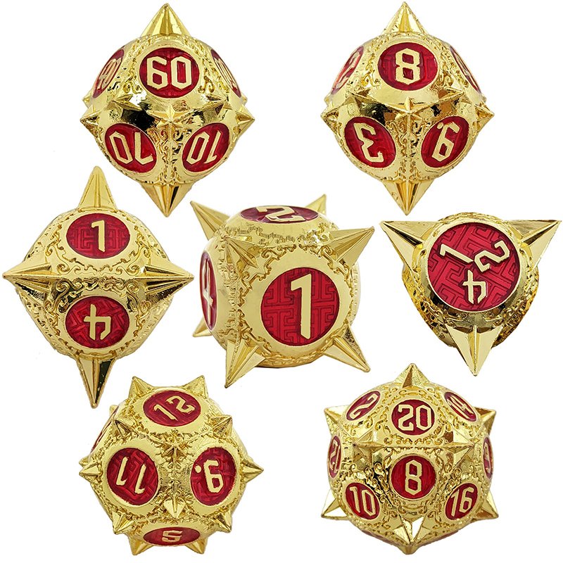 Mini Planet Metal DND Dice Set for Dungeons and Dragons Tavern Play d&d Metal Custom polyhedral RPG Christmas&Halloween Gift set