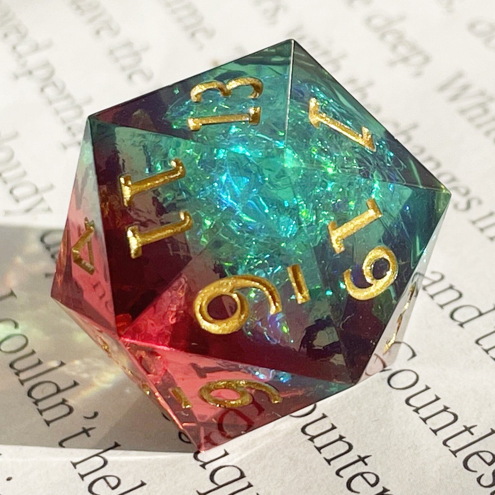 The hottest selling Desktop Game dice sets polyhedral custom resin sharp edge dice
