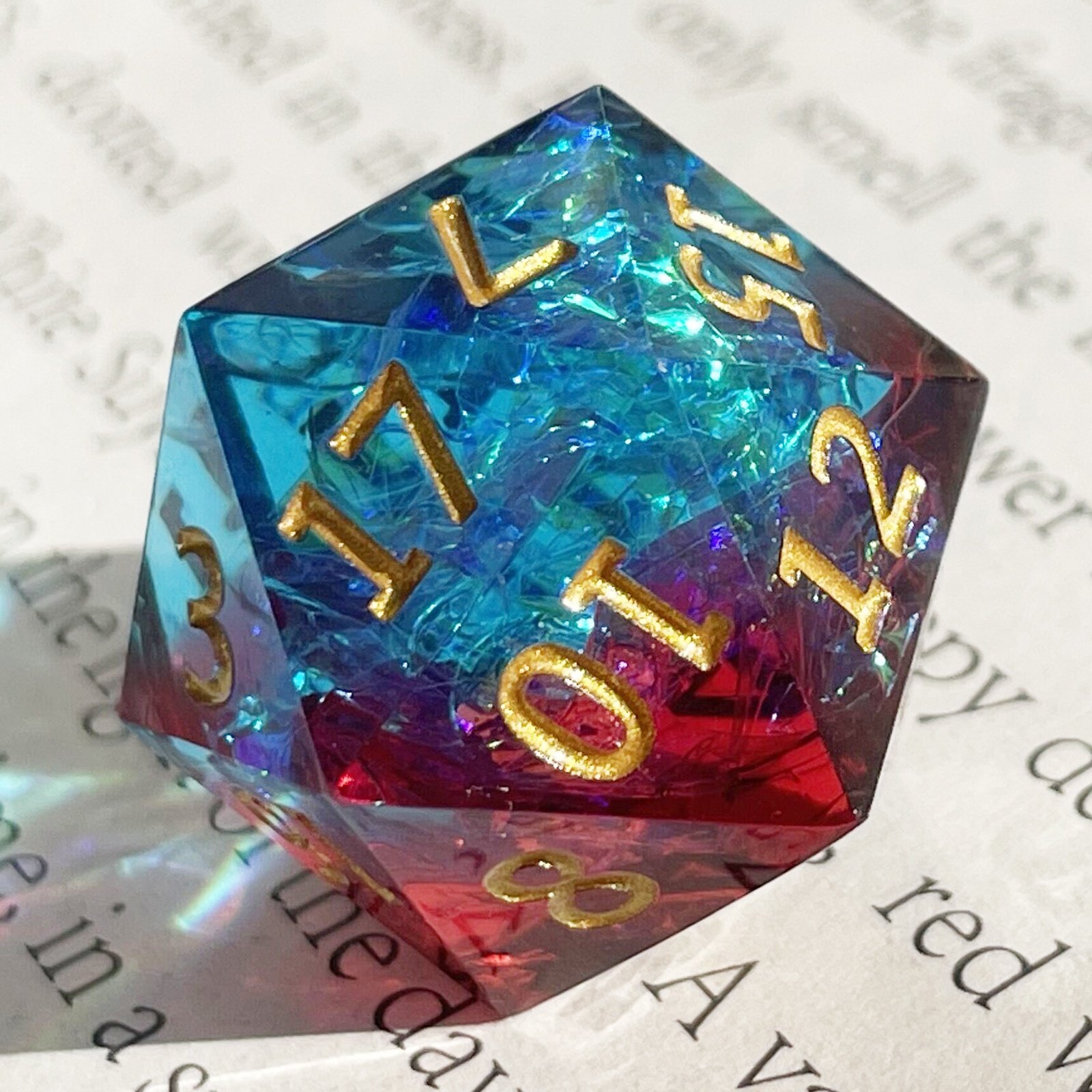 The hottest selling Desktop Game dice sets polyhedral custom resin sharp edge dice