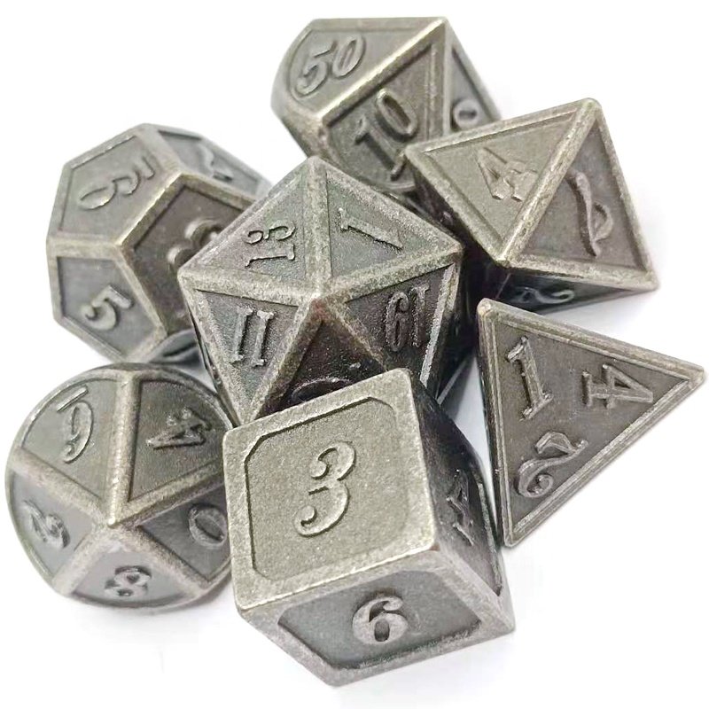 metal Game dnd dice polyhedral dice