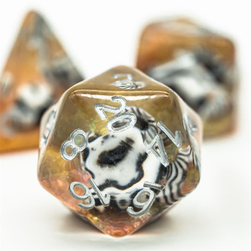Udixi custom polyhedral Bull Head dice dungeons and dragons dnd rpg board game resin dice set