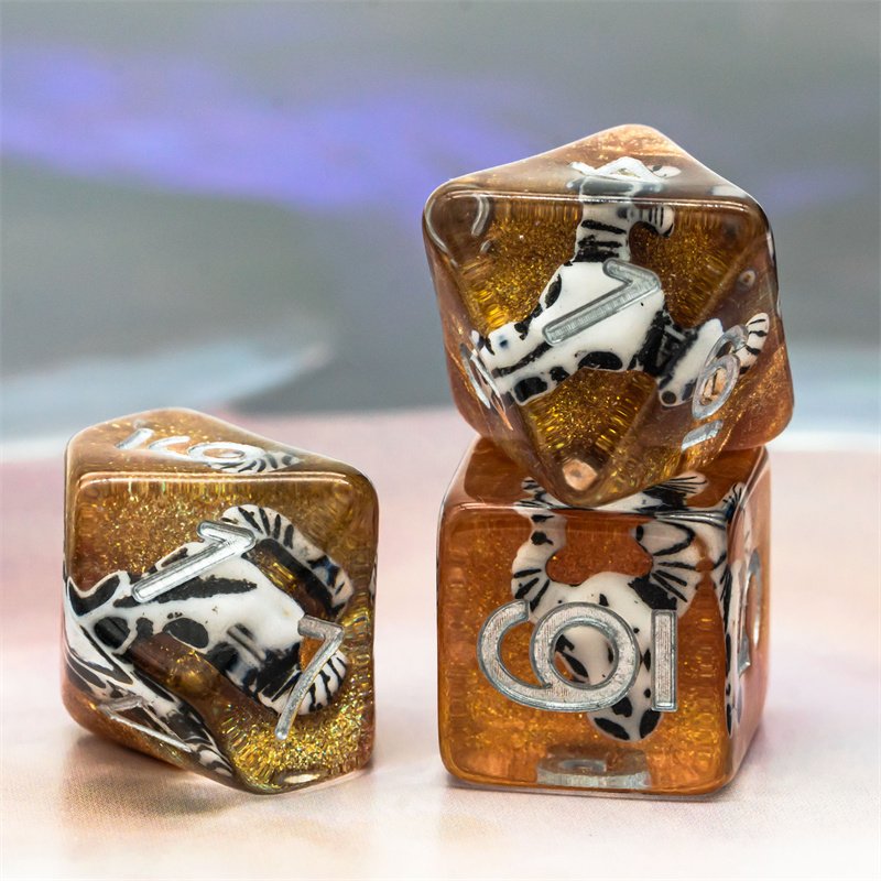 Udixi custom polyhedral Bull Head dice dungeons and dragons dnd rpg board game resin dice set