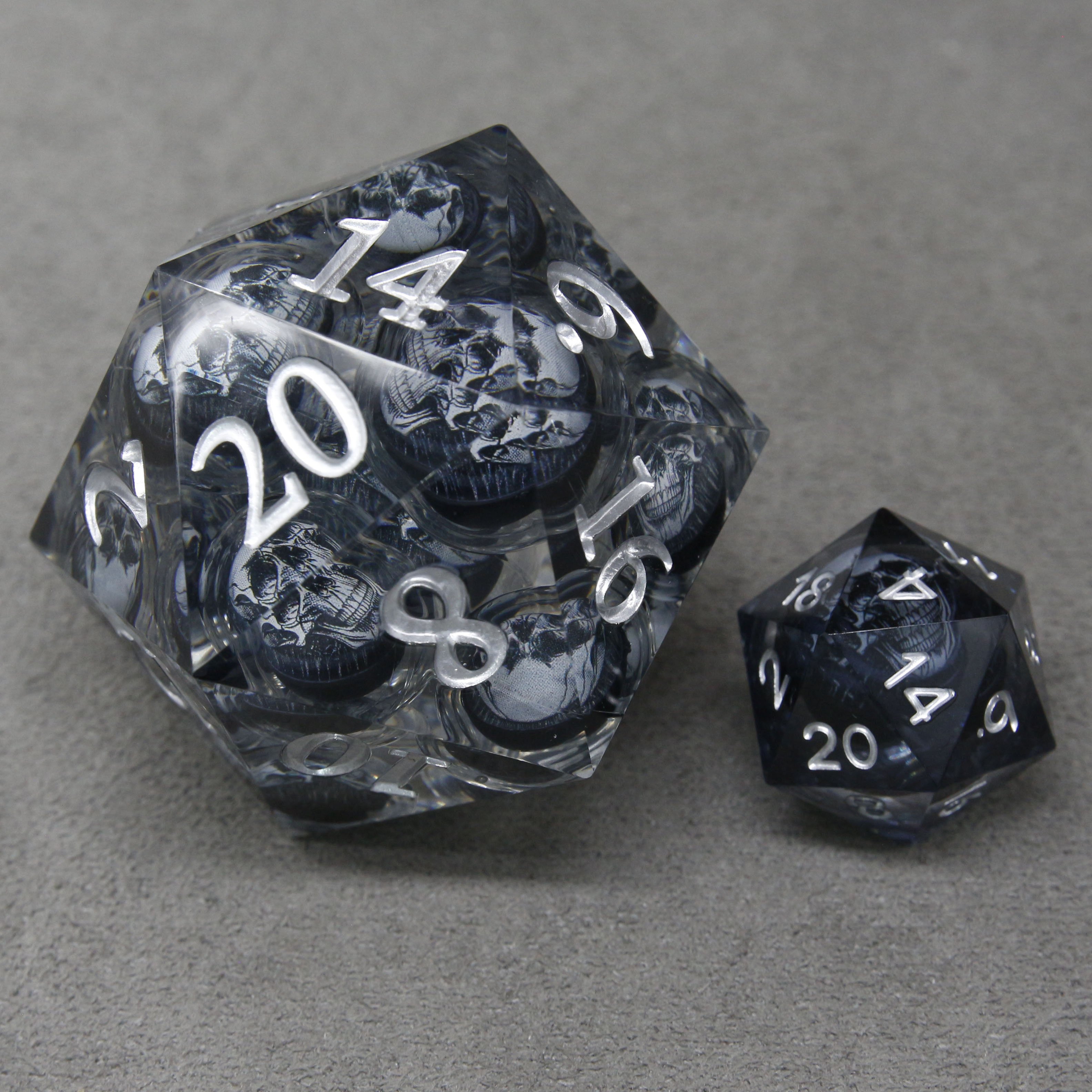 Custom Inner Liquid Dragon Eye Sharp Edge Big Dice 50MM Jumbo Sharp Resin D20 Dice