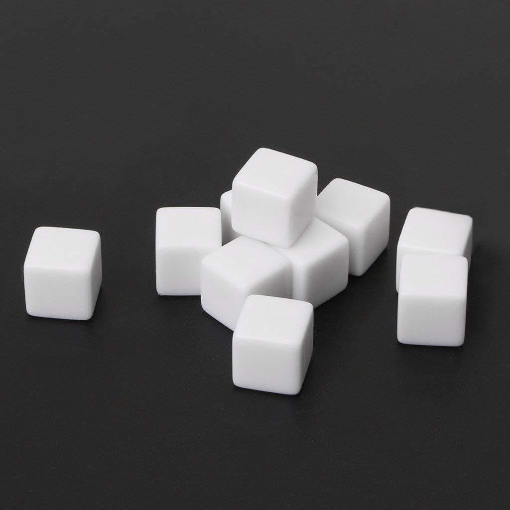 16mm D6 Acrylic Polyhedral glossy square corner rpg dnd game blank dice with customizable content