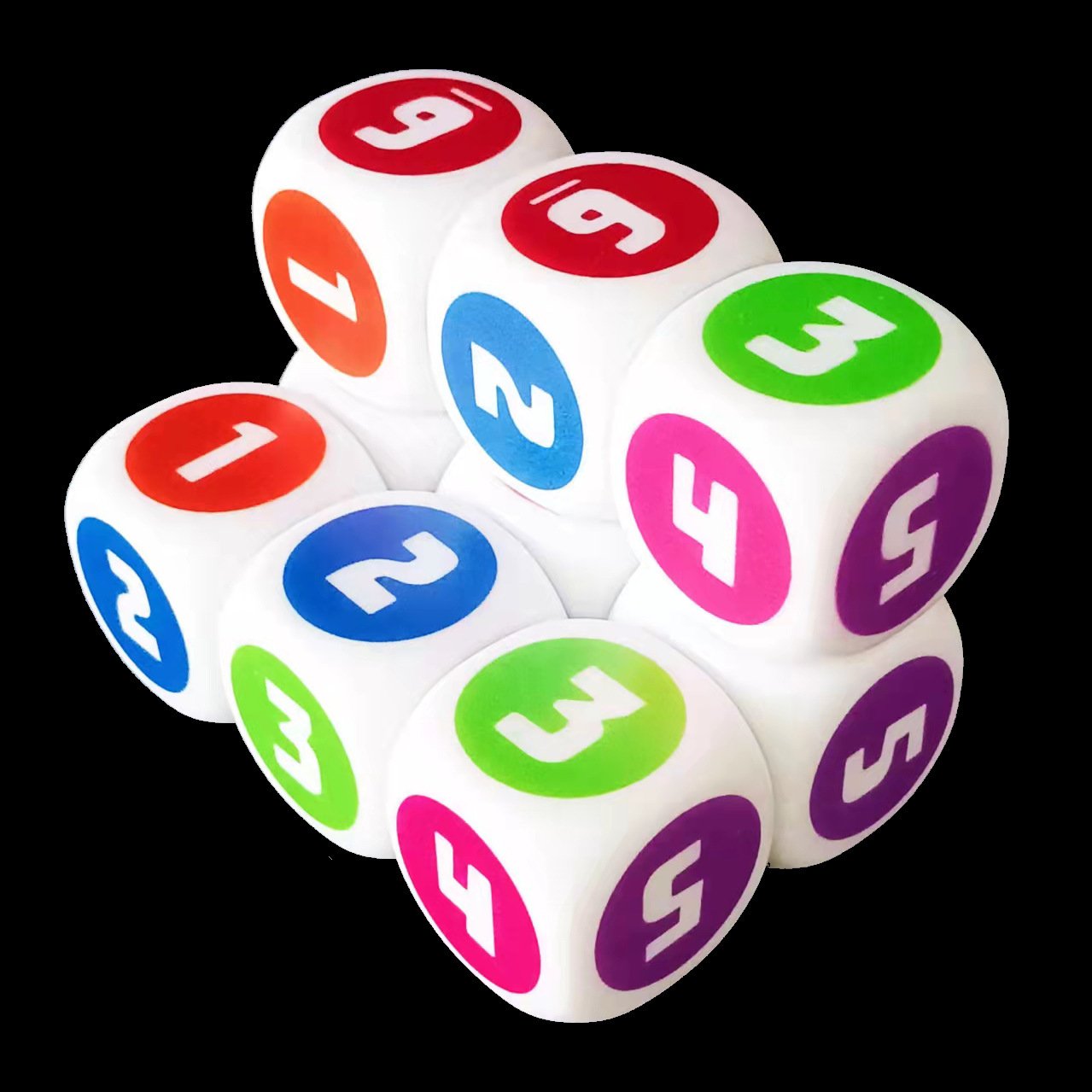 16mm Rounded Custom Dice Digital Teaching Dice Set Table Games Accessories Color Printed Dice