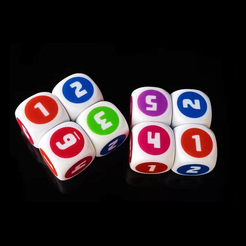 16mm Rounded Custom Dice Digital Teaching Dice Set Table Games Accessories Color Printed Dice