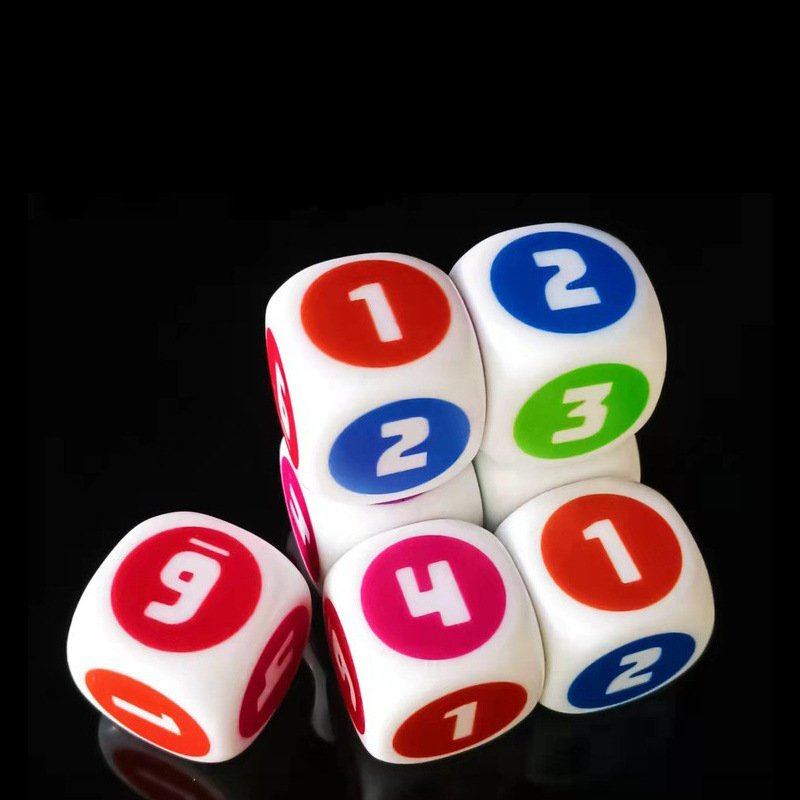 16mm Rounded Custom Dice Digital Teaching Dice Set Table Games Accessories Color Printed Dice