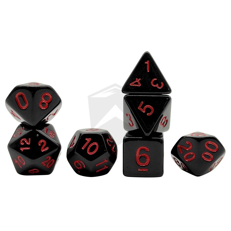 Customized DND Rpg Acrylic Polyhedral Dice Set 7pcs Sparkling Plastic Acrylic Dice For Board Game Dungeons And Dragons
