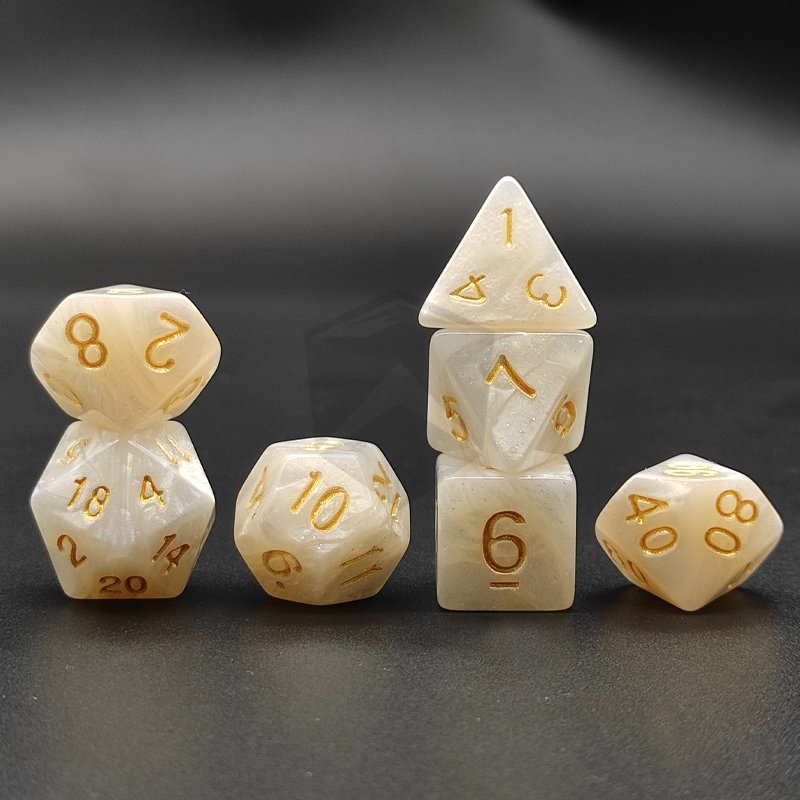 Customized DND Rpg Acrylic Polyhedral Dice Set 7pcs Sparkling Plastic Acrylic Dice For Board Game Dungeons And Dragons