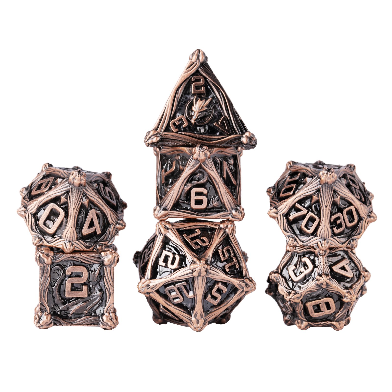 Dragon Metal DND Dice Set D4 D6 D1O D12 D20 D% D&D Custom Dice For Dungeons & Dragon Game