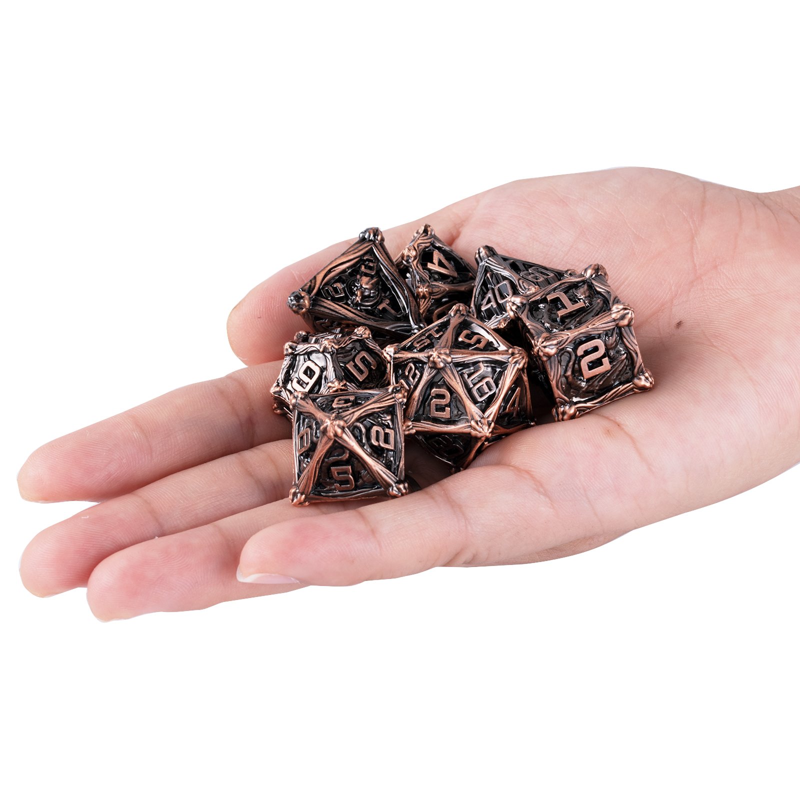 Dragon Metal DND Dice Set D4 D6 D1O D12 D20 D% D&D Custom Dice For Dungeons & Dragon Game