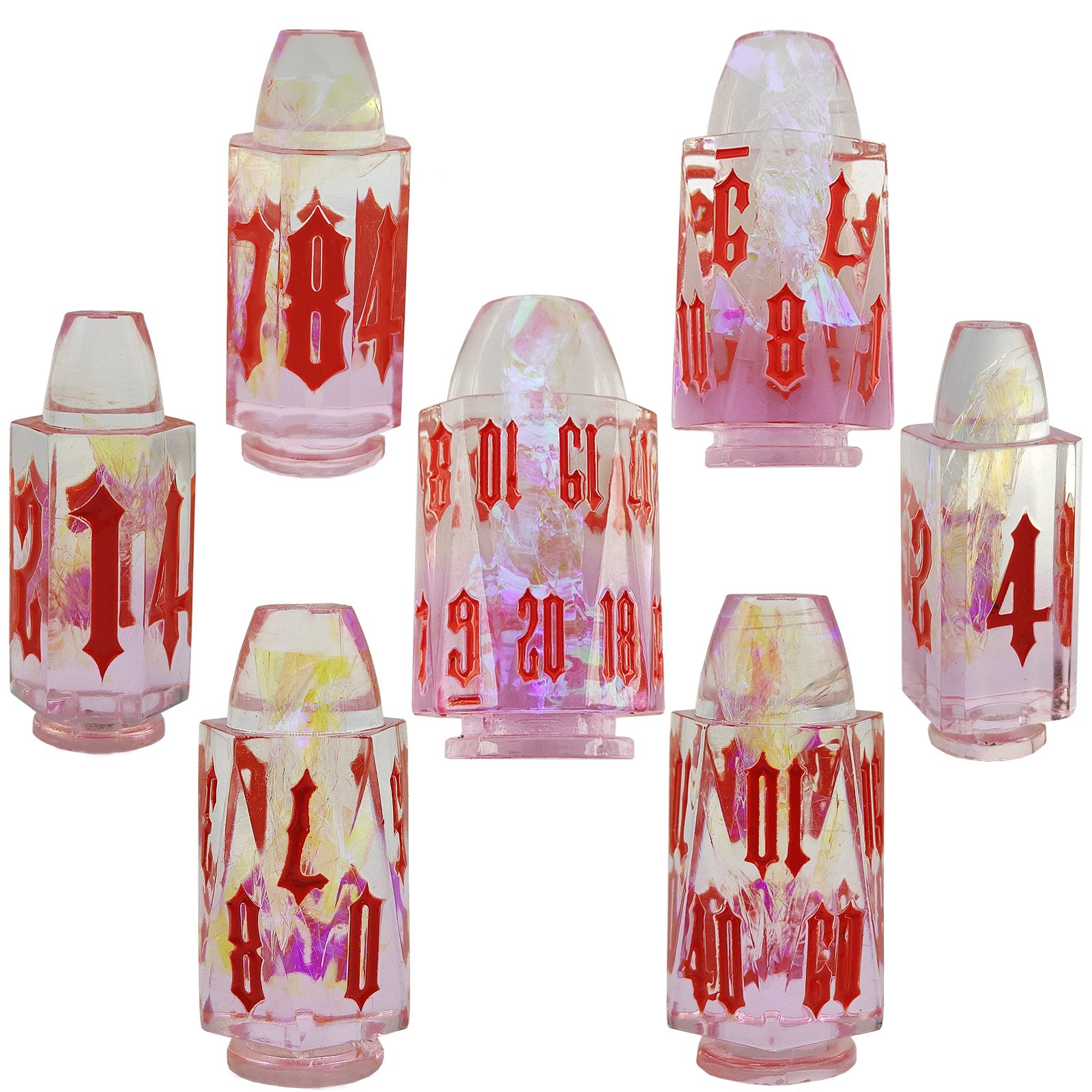 Factory Price High quality resin Bullet Clear two-color DND D6 Game dice set for board game