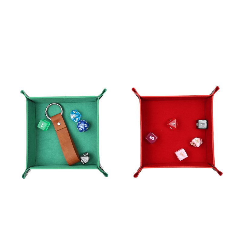 Multi color Custom Logo PU leather roll up deck box scroll leather dice tray
