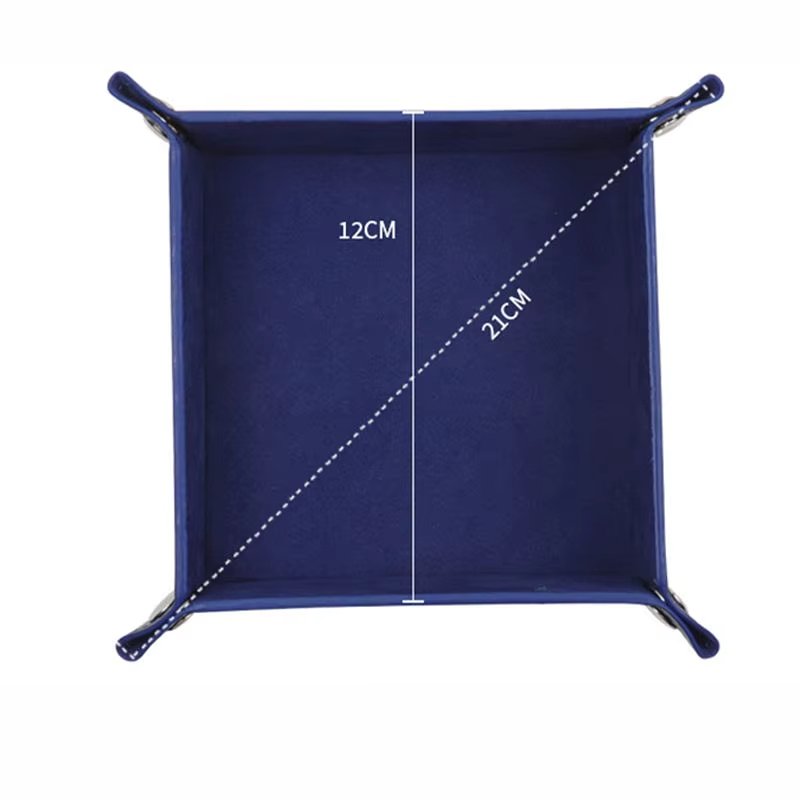 Multi color Custom Logo PU leather roll up deck box scroll leather dice tray