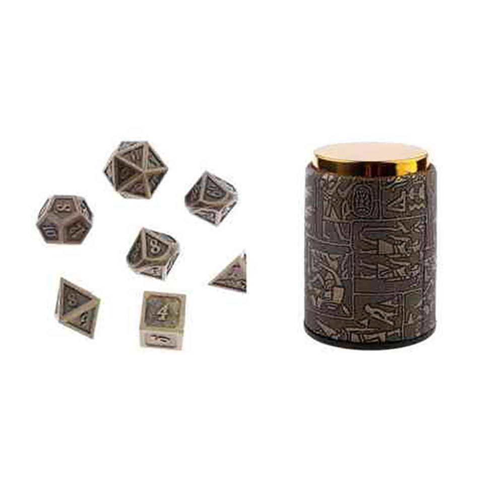 OEM custom embossed Aluminum lid leather game dice cup, dice shaker cup,dice cup set with dices