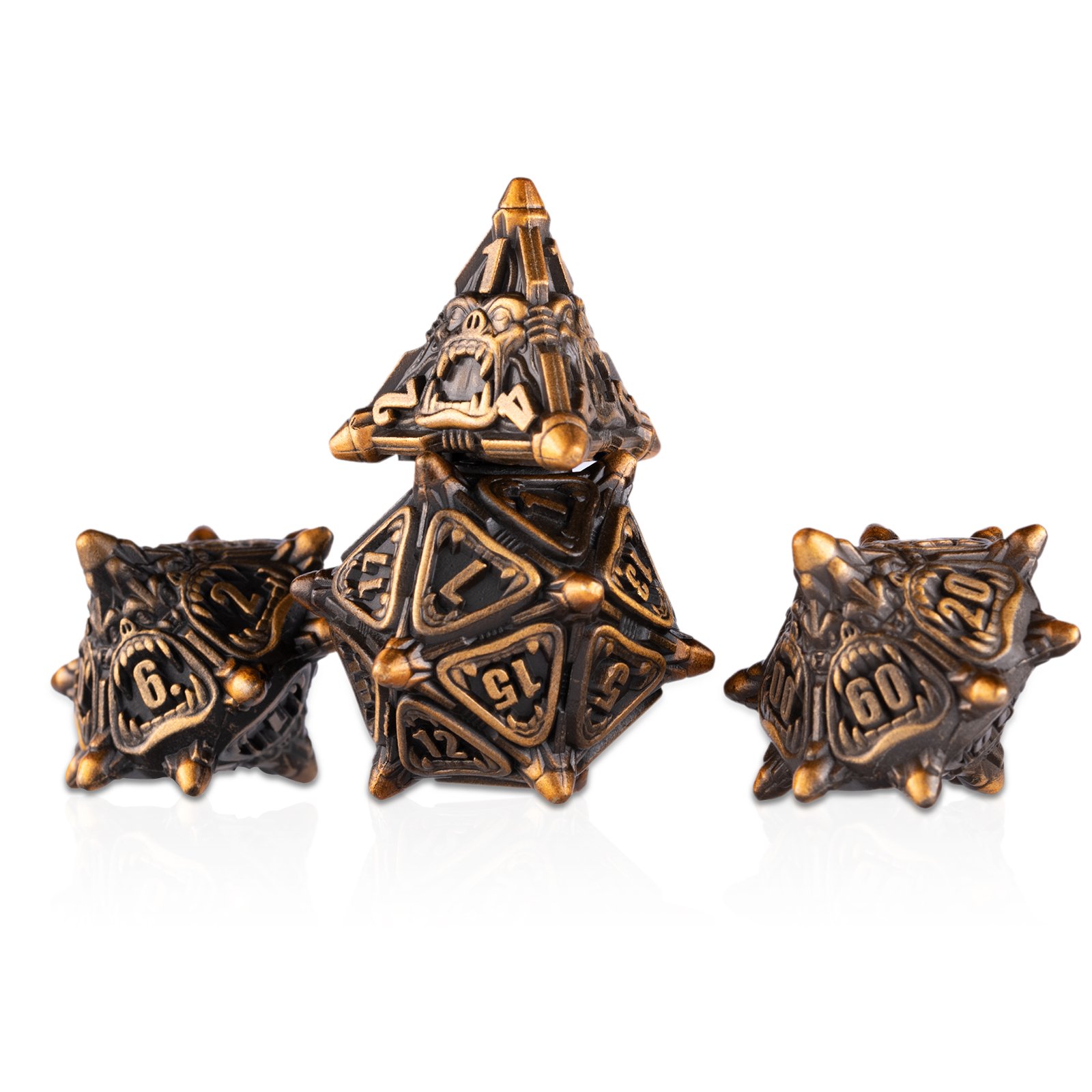 Exclusive Customized Metal Dice Set RPG Dragon and Dungeon Games Polyhedral Custom Colors DND Dice