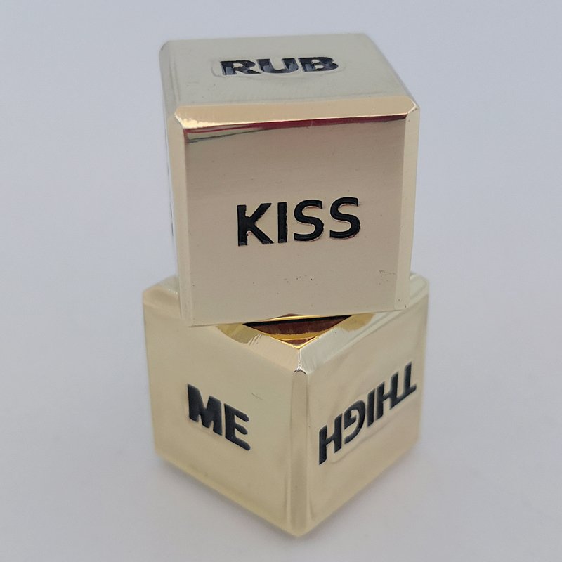 High Quality Glowing Love Game Dice Sexy Sexual Position DND Dice for Couples Customizable Logo Made of Zinc Alloy