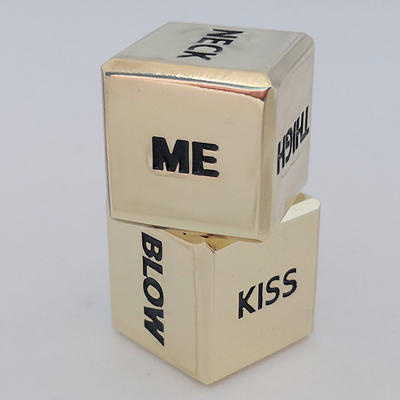 High Quality Glowing Love Game Dice Sexy Sexual Position DND Dice for Couples Customizable Logo Made of Zinc Alloy