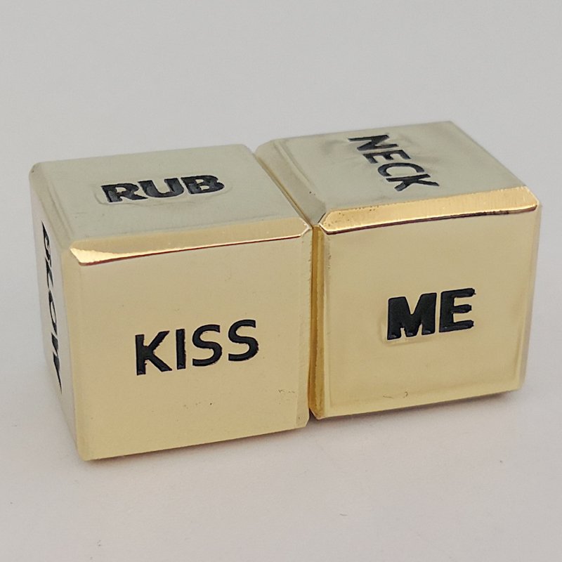 High Quality Glowing Love Game Dice Sexy Sexual Position DND Dice for Couples Customizable Logo Made of Zinc Alloy