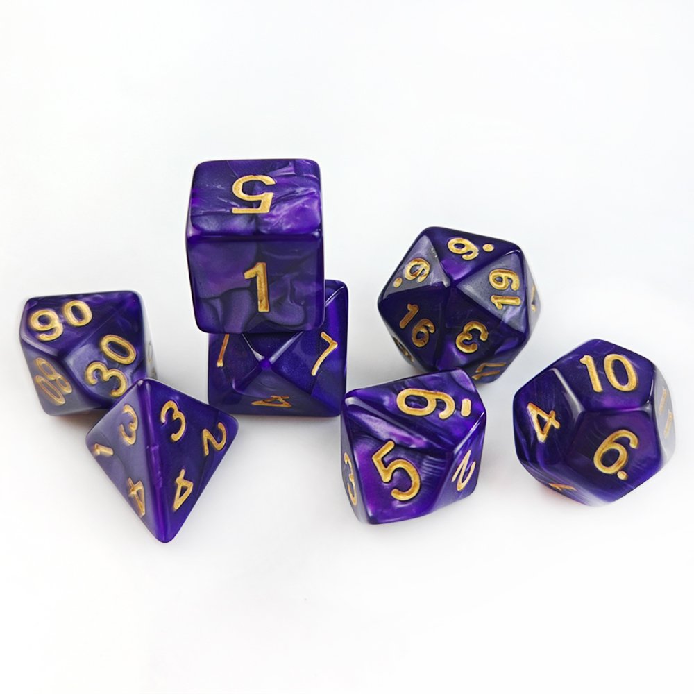 Two Colors DND Dice Set 7pcs Polyhedral Game Dice for Dungeons and Dragons Table Game Roll Playing Game Dice