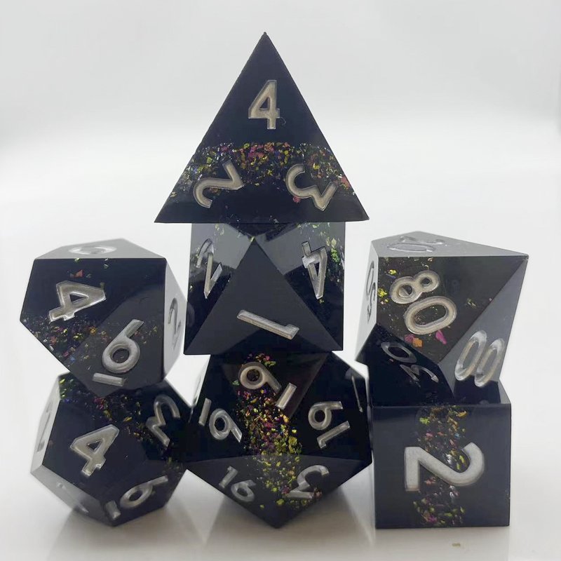 Premium Transparent Sharp Edge DND Dice Set Polyhedral Resin Dice for Dungeons Dragons TRPG Board Game New Premium Board Game