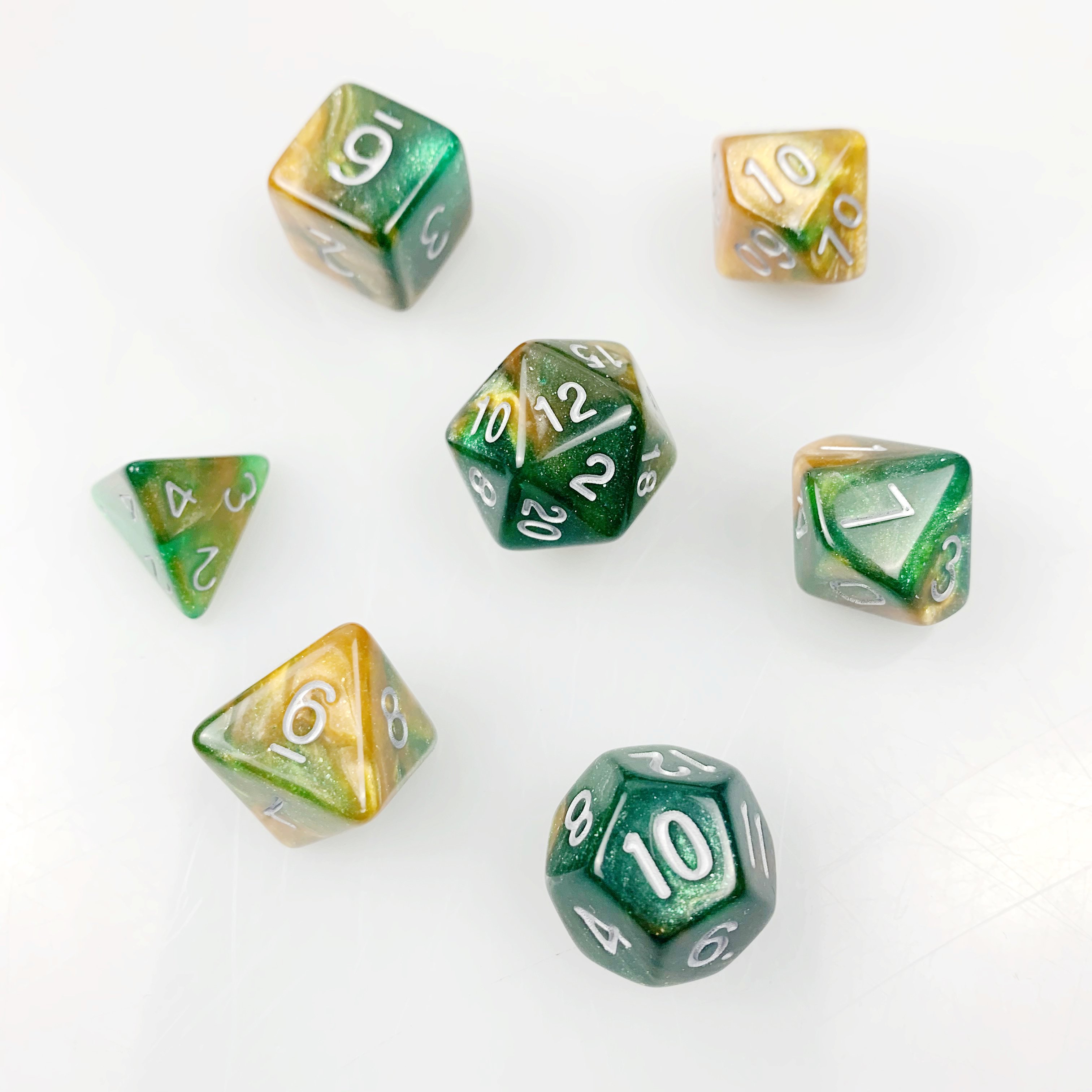 DND starry pearl color dices custom d6 12 sided dice 7pcs per bag corner operthere games