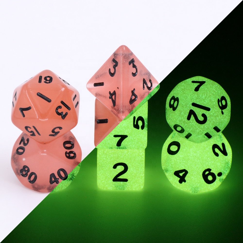 HD Dice hot sale Mini Dice-Blue Glow in the Dark for dnd rpg