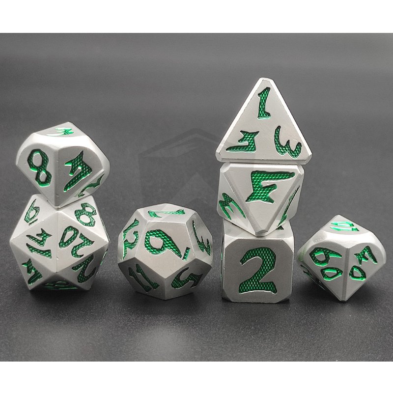 D&D custom polyhedral sword D20 dice tray RPG Dungeons and Dragons tabletop game metal DND dice set