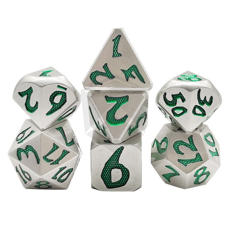 D&D custom polyhedral sword D20 dice tray RPG Dungeons and Dragons tabletop game metal DND dice set