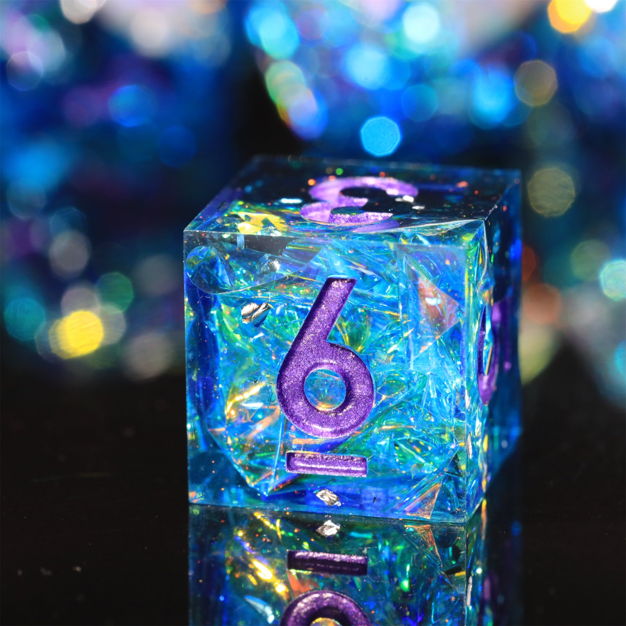 MINI PLANET DND Dice Set Handmade Colored Polyhedral Resin Dice with Sharp Edges For TRPG Games Custom DND Dice Set and D6 D20